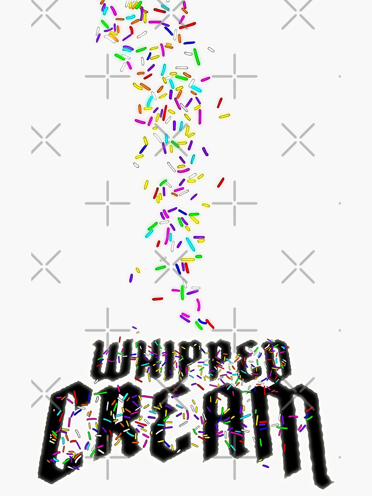"Whipped Cream EDM DJ merch logo fan art" Sticker for Sale by LucidTracings Redbubble