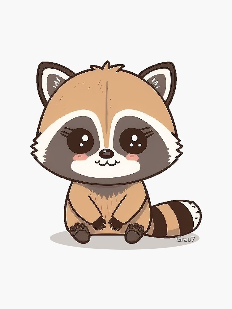 Cute Raccoon - Sticker