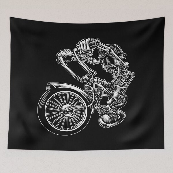 Item preview, low rider bicycle skull designed and sold by infinityind.