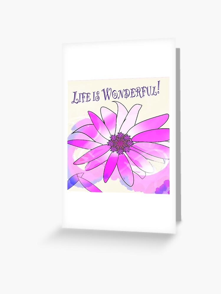 Thumbnail 1 of 2, Greeting Card, Life is Wonderful! designed and sold by Taimei.