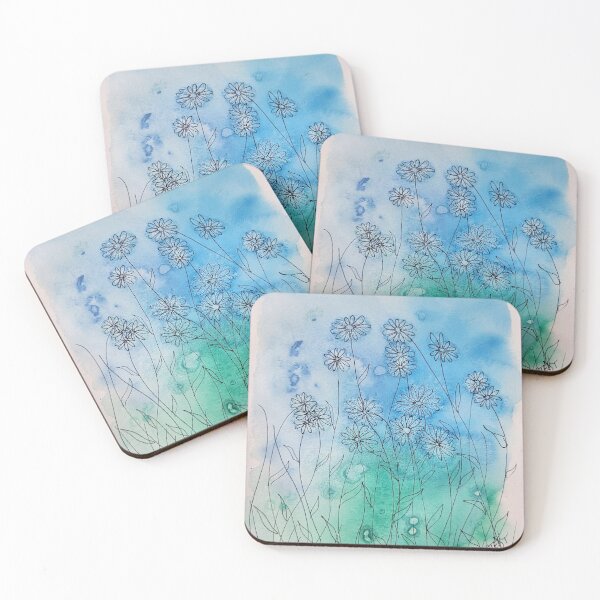 Item preview, Whimsical Garden in Blue designed and sold by cvdesignsfl.
