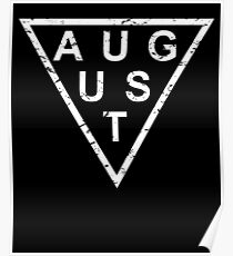 Stylish Birthday Born In August Poster