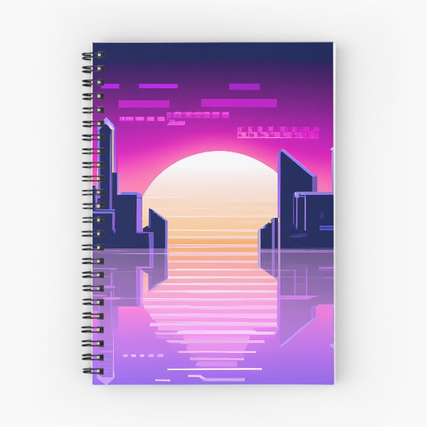 Aperçu de l'œuvre Synthwave City Skyline créée et vendue par novius.