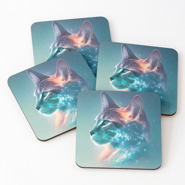 Item preview, Galaxy Cat Double Exposure - Modern Digital Art designed and sold by Ai-michiart.