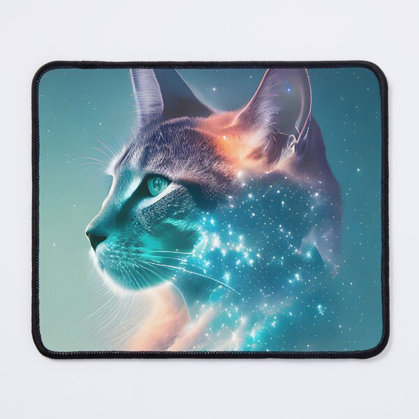 Item preview, Galaxy Cat Double Exposure - Modern Digital Art designed and sold by Ai-michiart.