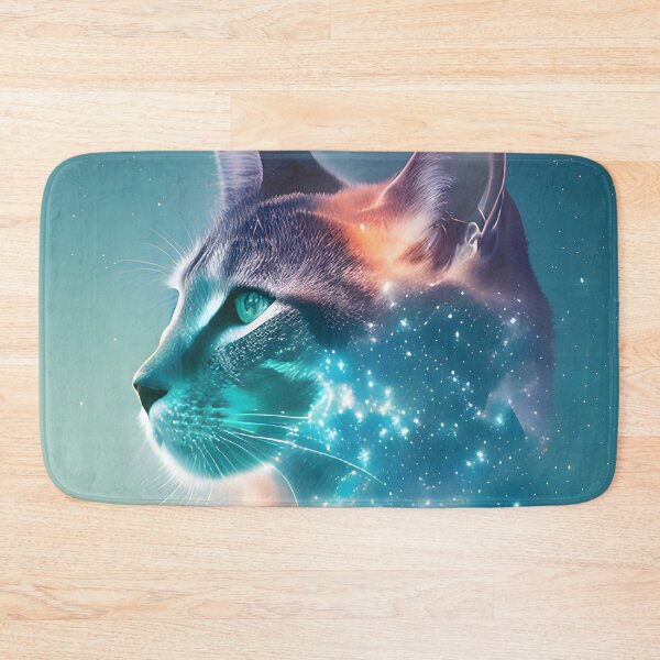 Item preview, Galaxy Cat Double Exposure - Modern Digital Art designed and sold by Ai-michiart.