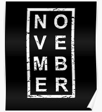 Stylish Birthday Born In November Poster