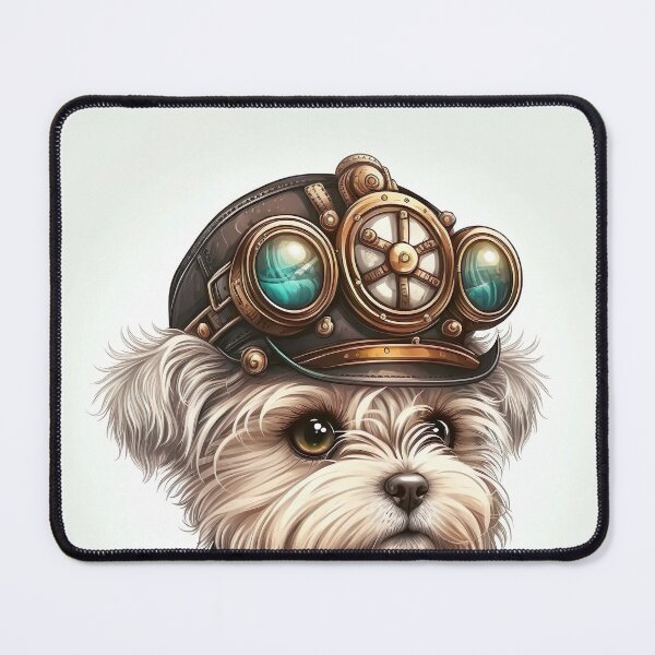 Item preview, Maltese dog Steampunk designed and sold by DigitalRiggs.