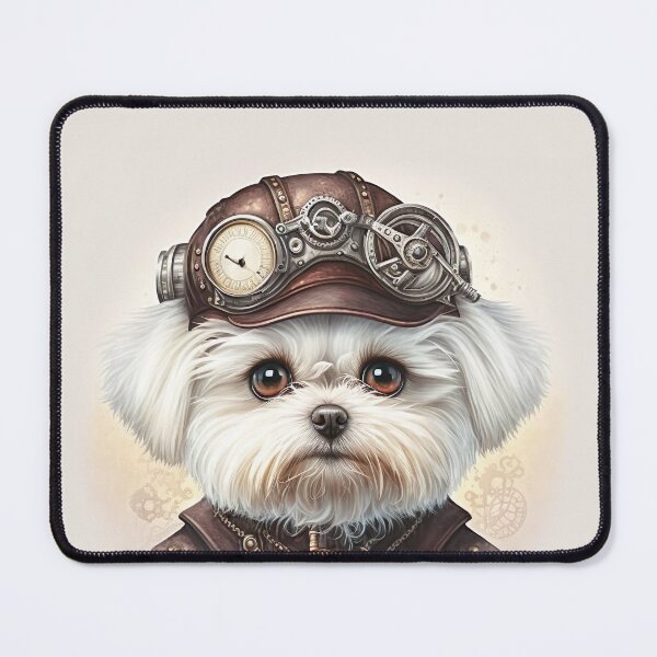 Item preview, Maltese dog Steampunk designed and sold by DigitalRiggs.