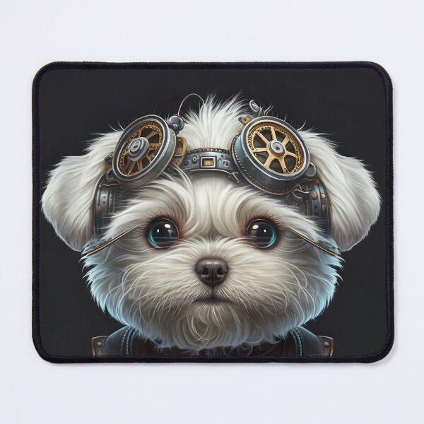 Item preview, Maltese dog Steampunk designed and sold by DigitalRiggs.