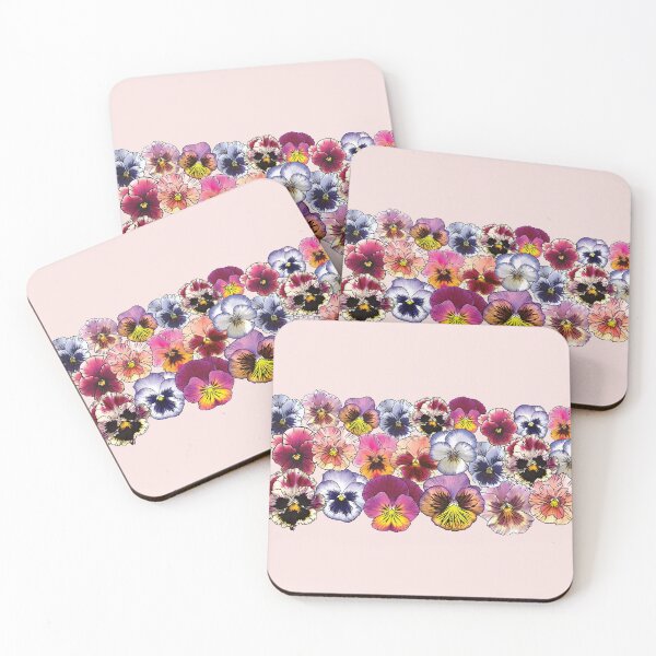 Item preview, Colorful Violet and Pansy Flowers in a fun floral design designed and sold by MeMaKiDesign.