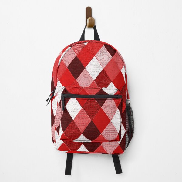 Item preview, MARDI GRAS HARLEQUIN PATTERN Red Pink White Rhombi Argyle designed and sold by BulganLumini.