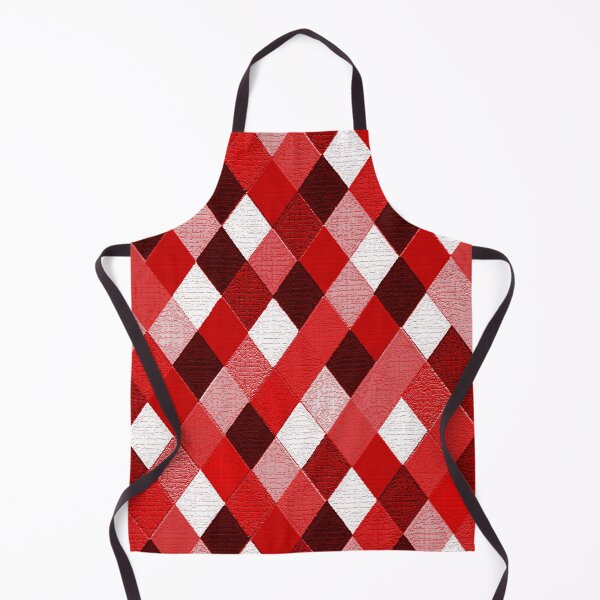 Item preview, MARDI GRAS HARLEQUIN PATTERN Red Pink White Rhombi Argyle designed and sold by BulganLumini.