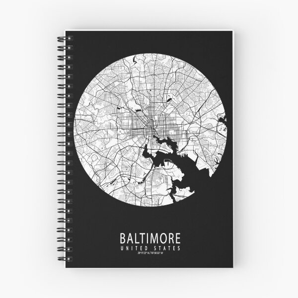 Item preview, Baltimore City Map of Maryland, USA - Full Moon designed and sold by deMAP.