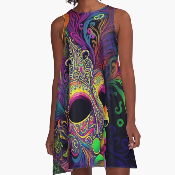 Aperçu de l'œuvre Robe de Mardi Gras, Mardi Gras 2023 créée et vendue par Rich Summers Art.