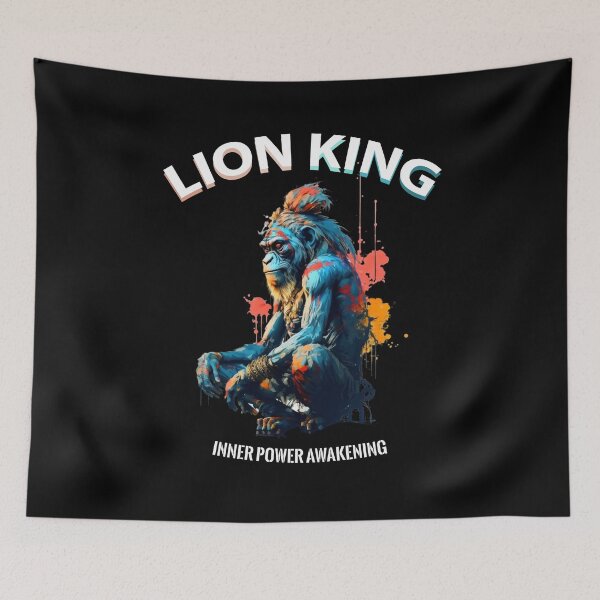 Item preview, Lion King Inner Power Awakening Meditation Graphic designed and sold by MERY-DESIGNS.