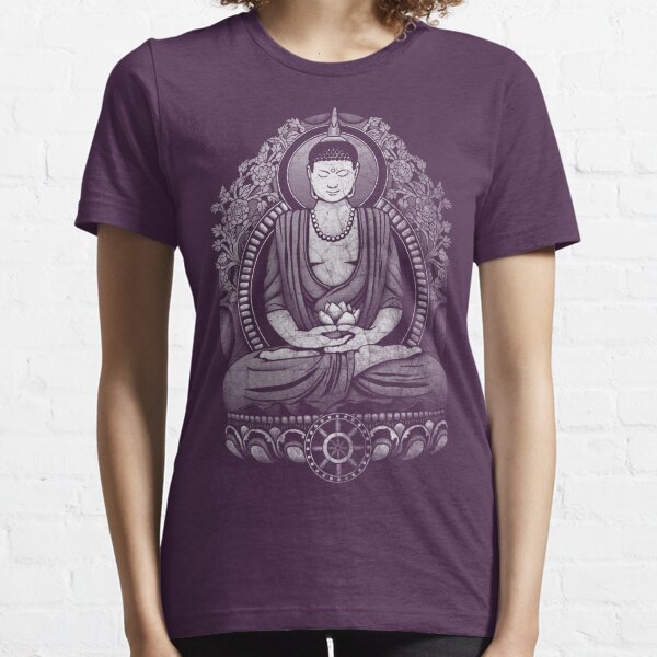 Women's White T-Shirt Mind Yoga Top Buddha Chakra Meditation