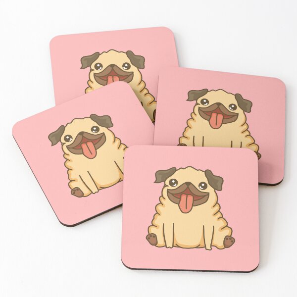 Item preview, Cute Pug Dog Cartoon - Cute Dog Drawing designed and sold by KawaiiBombShop.