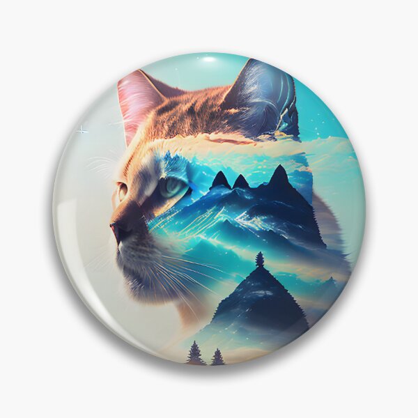 Item preview, Galaxy Cat Double Exposure - Modern Digital Art designed and sold by Ai-michiart.
