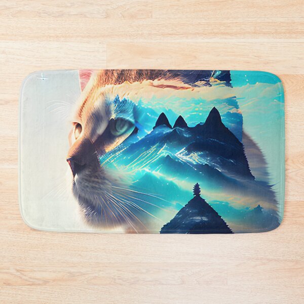 Item preview, Galaxy Cat Double Exposure - Modern Digital Art designed and sold by Ai-michiart.