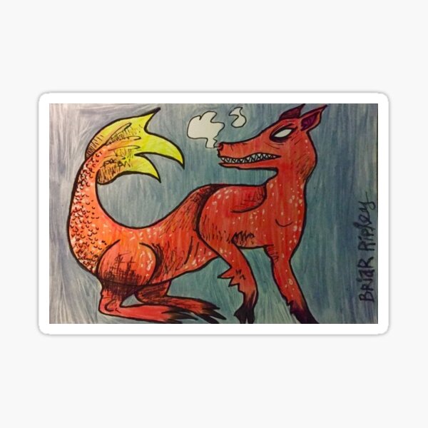angry red guy Sticker