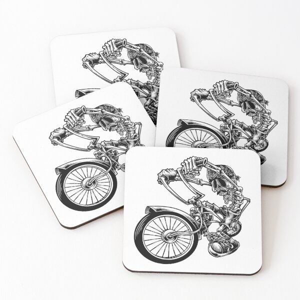 Item preview, low rider bicycle skull illstration designed and sold by infinityind.