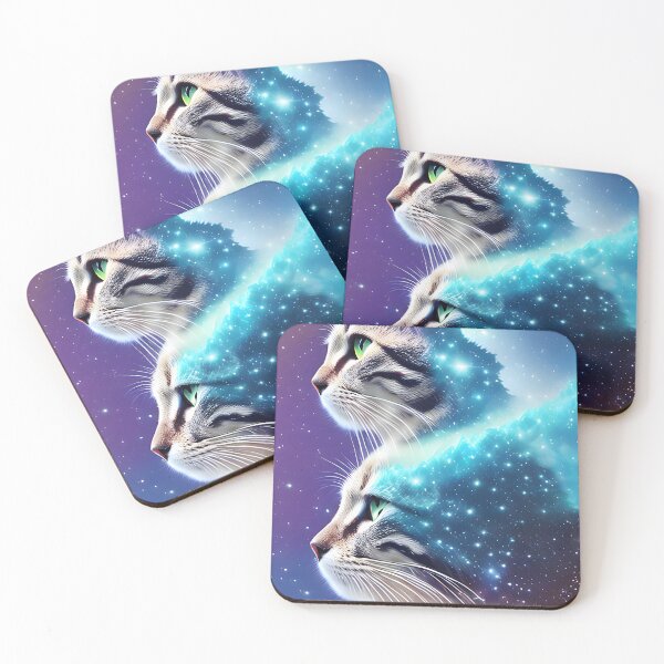 Item preview, Galaxy Cat Double Exposure - Modern Digital Art designed and sold by Ai-michiart.
