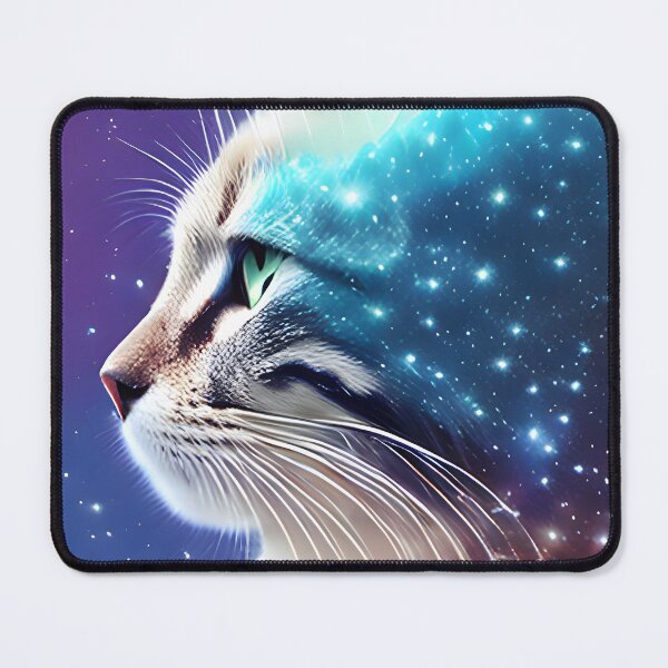Item preview, Galaxy Cat Double Exposure - Modern Digital Art designed and sold by Ai-michiart.