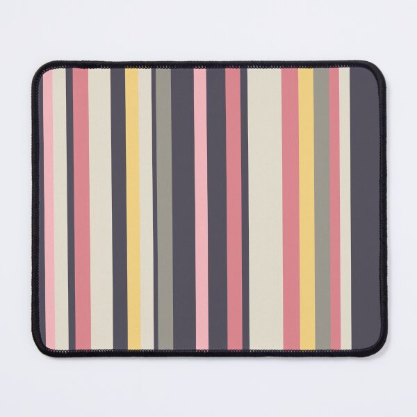 Item preview, Soft stripes in cream, yellow, charcoal, pink and grey designed and sold by NattyDesigns.