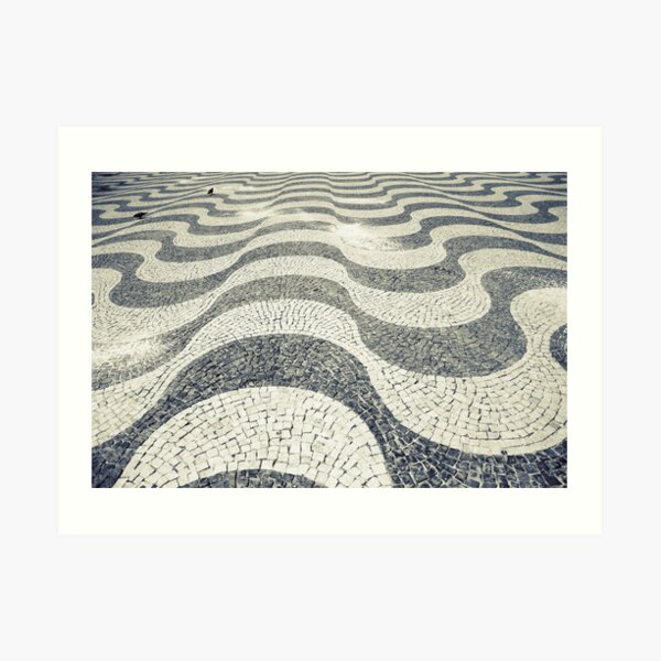 Waves (Calçada Portuguesa) Art Print