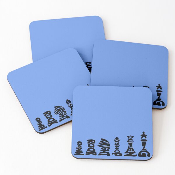 Item preview, typographic chess pieces lineup designed and sold by iamvail.