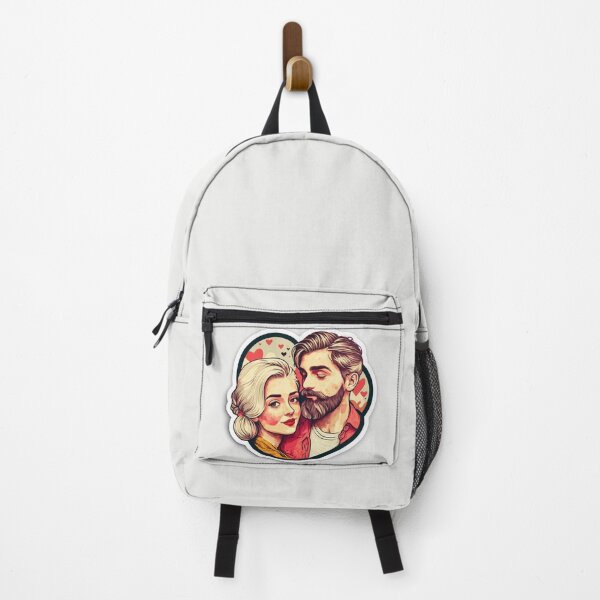 Item preview, Lovers couple bearded man and blonde girl valentine designed and sold by ARTeez⭐️⭐️⭐️⭐️⭐️.