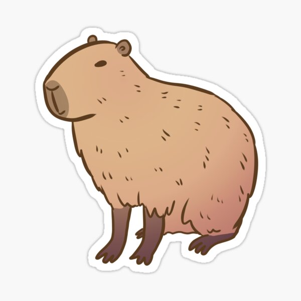 Cute funny capybara with a doughnut for capybara lovers Sticker for Sale  by Yarafantasyart in 2023