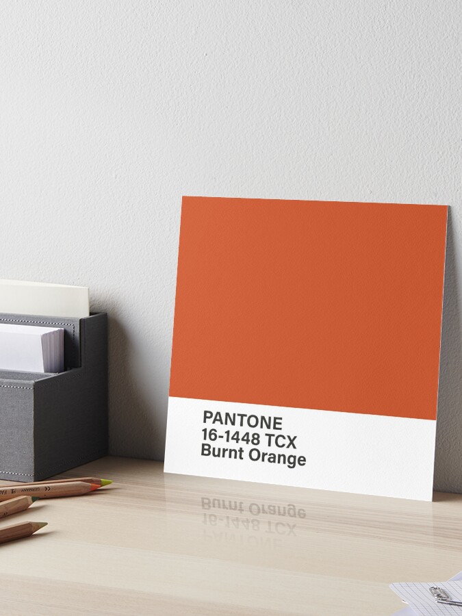 pantone 16-1448 TCX Burnt Orange Art Board Print for Sale by princessmi-com