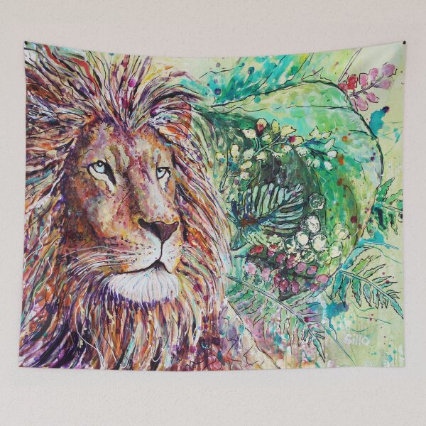 Item preview, Africa Lion Artwork Acrylic Abstract Art designed and sold by Silke Host.