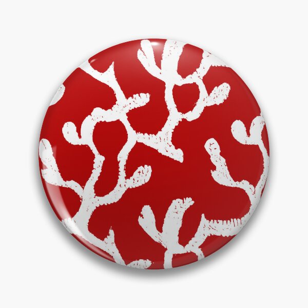 Item preview, Repeating Pattern | White and Red Abstract Finger Coral designed and sold by TMBTM.