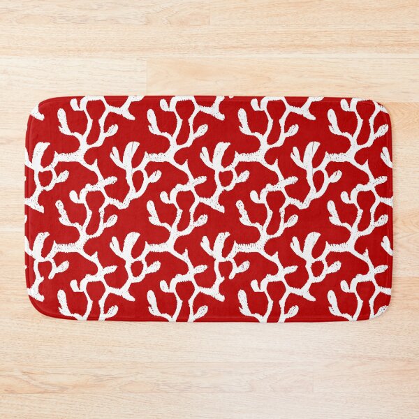 Item preview, Repeating Pattern | White and Red Abstract Finger Coral designed and sold by TMBTM.