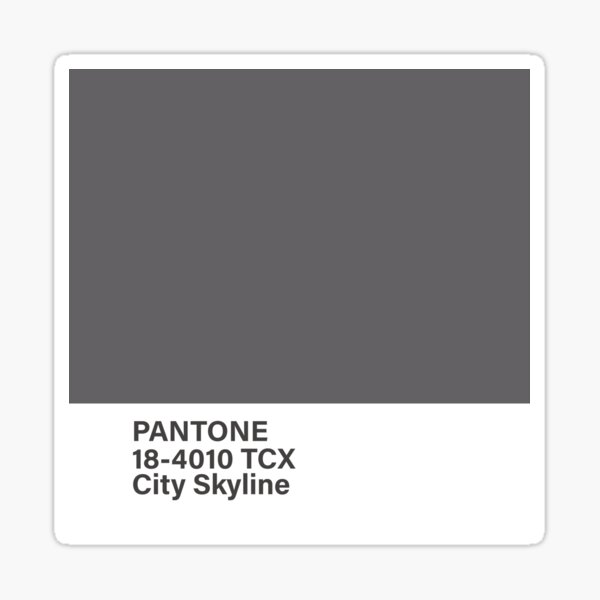 pantone 18-4010 TCX City Skyline Sticker
