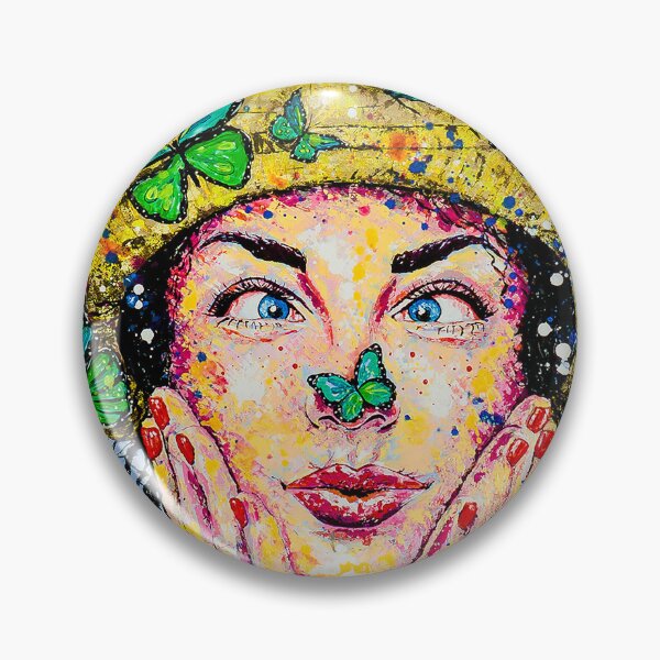 Item preview, Funny face butterfly hat squinty eyes designed and sold by Silke Host.