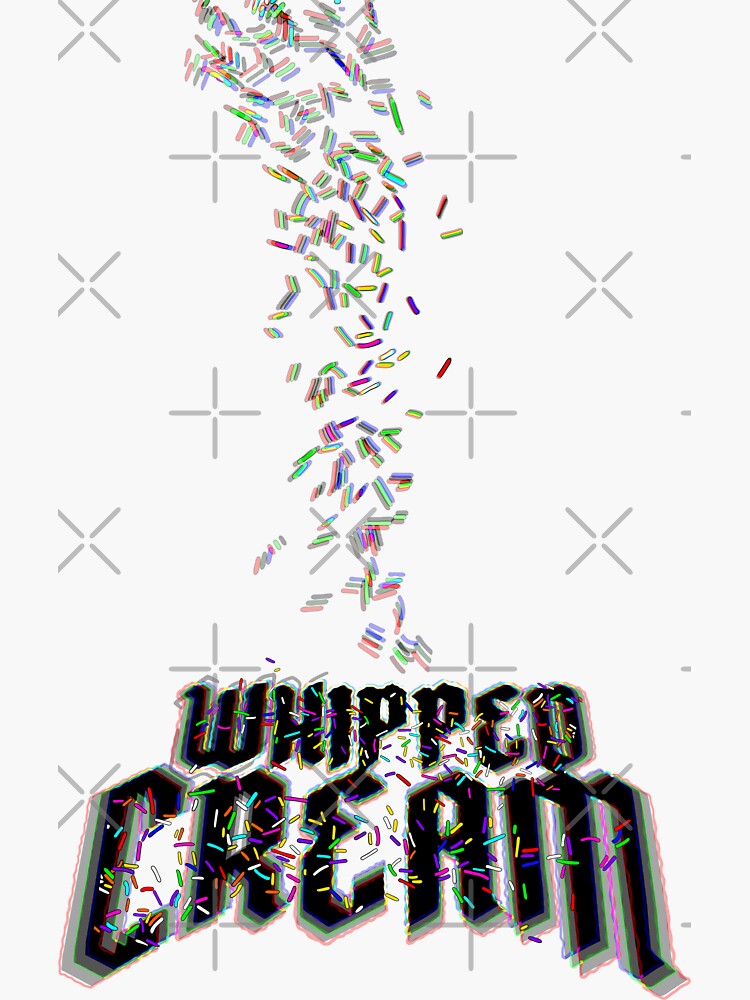"Whipped Cream EDM DJ merch logo fan art" Sticker for Sale by LucidTracings Redbubble