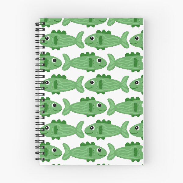 Item preview, Green cute fishes on a white background  designed and sold by Aveatim.
