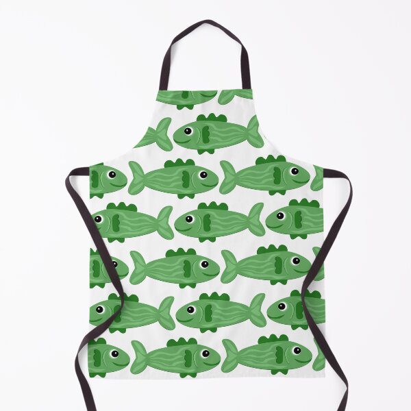 Item preview, Green cute fishes on a white background designed and sold by Aveatim.