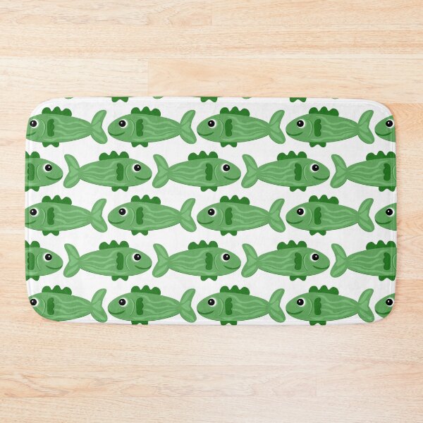 Item preview, Green cute fishes on a white background  designed and sold by Aveatim.
