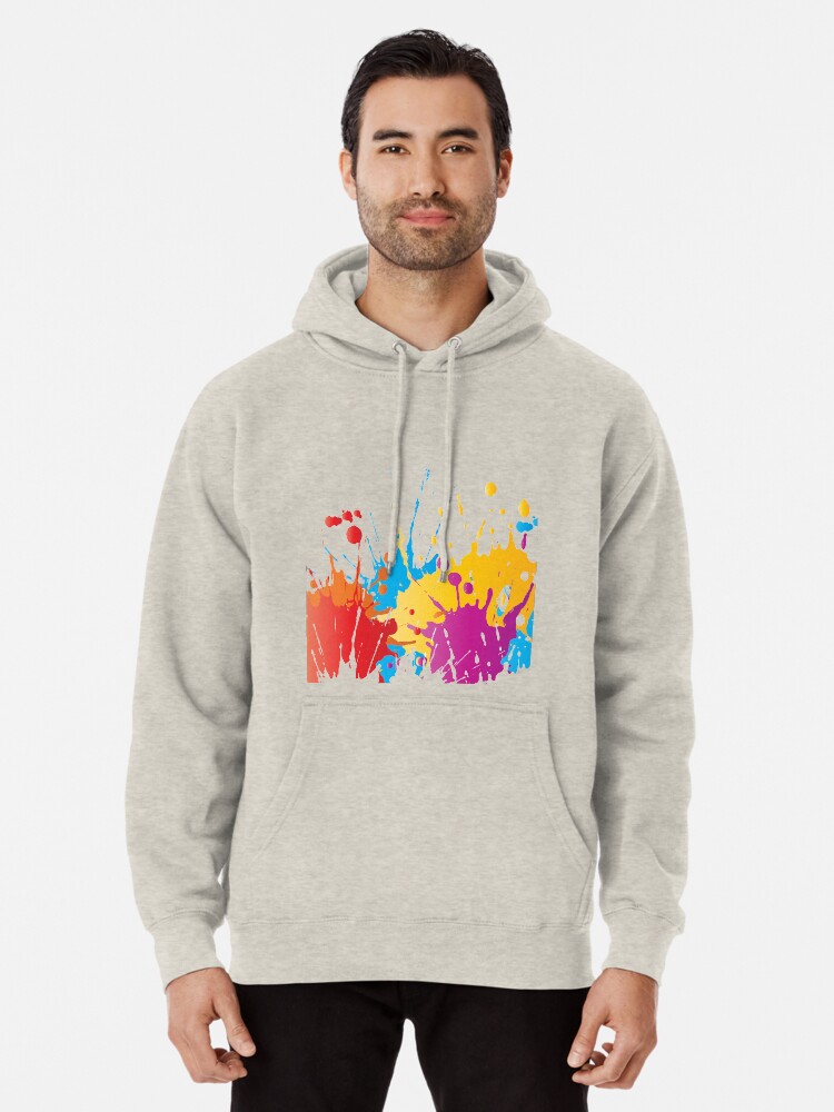 rainbow paint hoodie