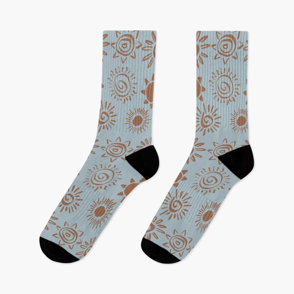 Item preview, Magical Sun Bohemian Dreamy Aesthetic In Muted Colors Deep Blue & Brown designed and sold by scorpiolane.