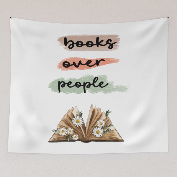 Item preview, Books Over People,funny floral Books Lover,Funny Literature,funny Reading, unique floral designed and sold by adnane4off.