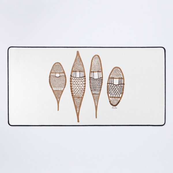 Item preview, Wooden Snowshoes Print - traditional snowshoes, Indigenous Snowshoe styles designed and sold by EcoElsa.