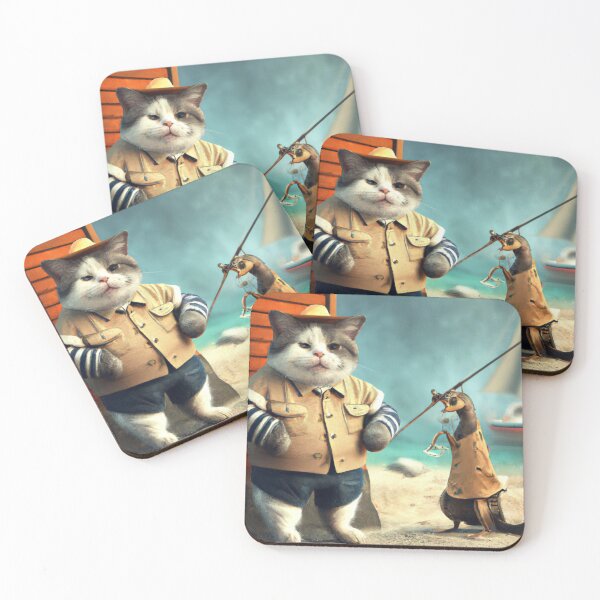 Item preview, Fisherman Cat designed and sold by catontheroof.