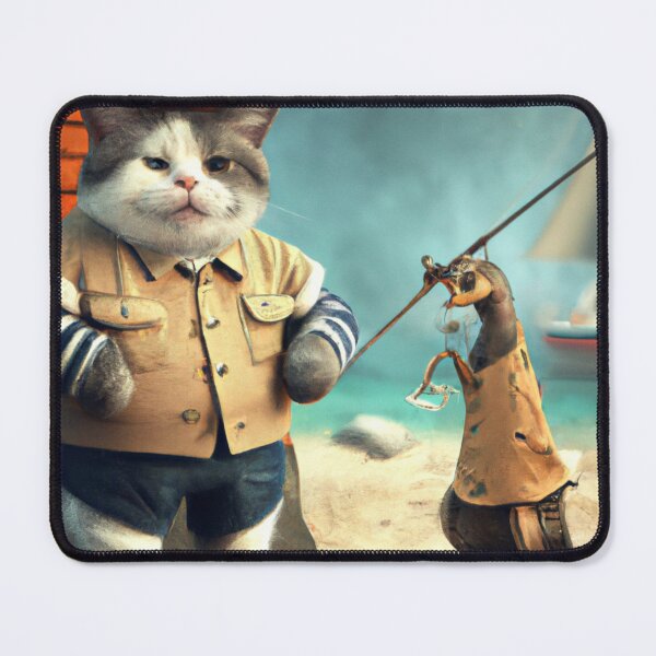 Item preview, Fisherman Cat designed and sold by catontheroof.