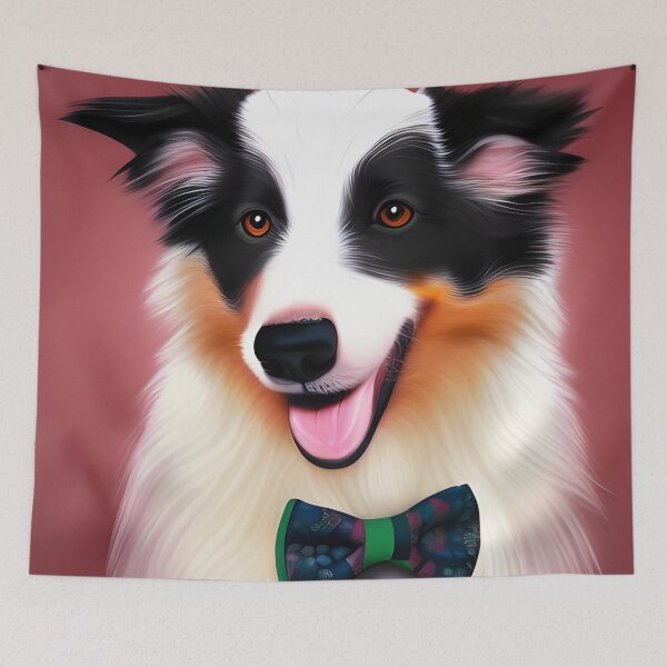 Artikelvorschau, Collie-Plakatkunst. Collie-Charakterkunst. Collie Mama entworfen und verkauft von Doggymadness.